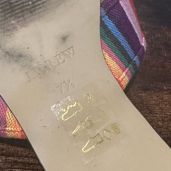 J. Crew Cora Multicolored Criss Cross Slide Sandal - Picture 8 of 10